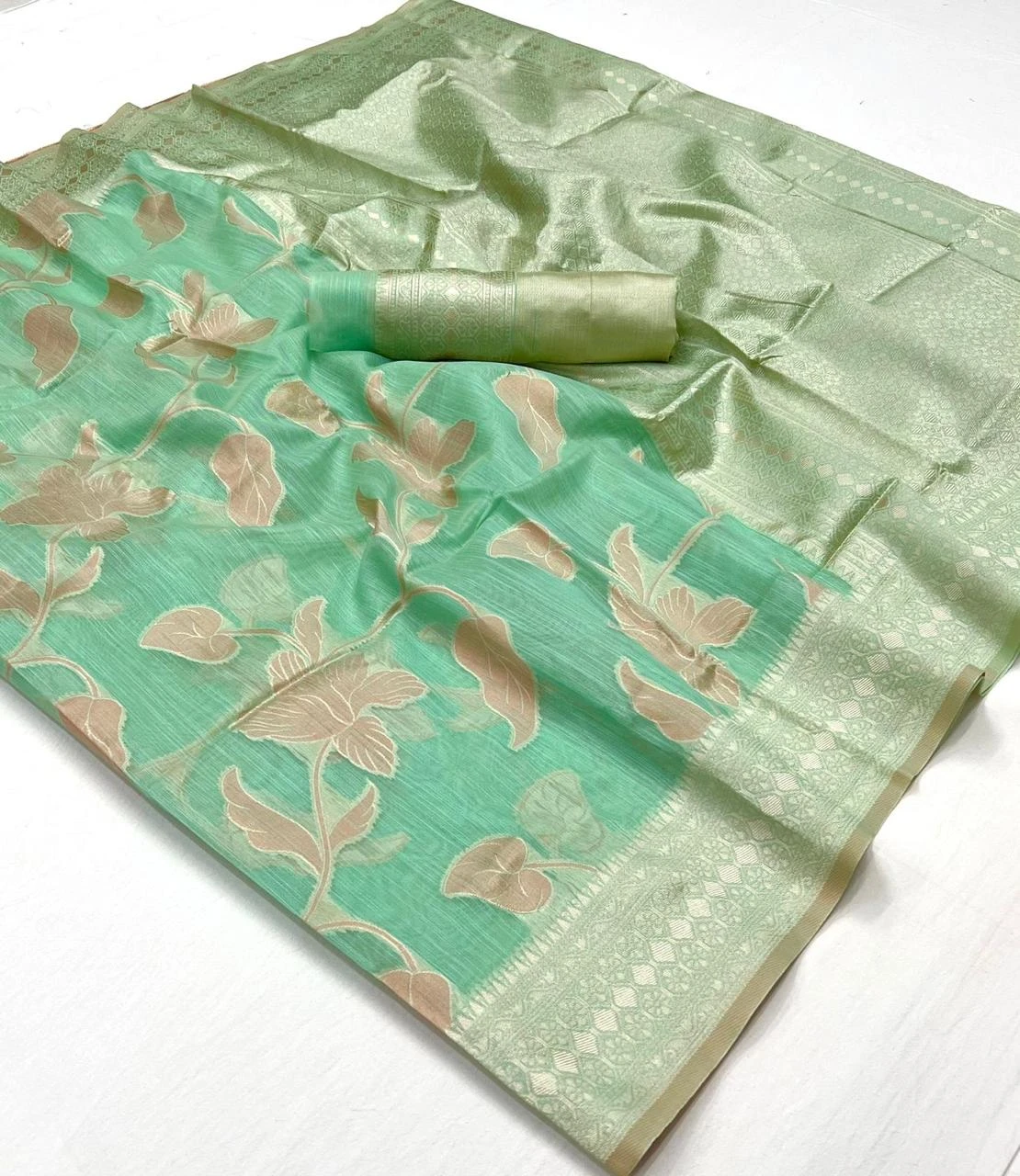 Rajbeer Kapri Linen Handloom Weaving Linen Wholesale Fancy Sarees Catalog — Wholesale Sarees, MPA wholesale from Surat - Gallery Image 6